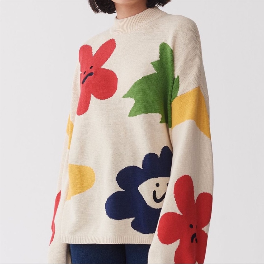 Lazy oaf flower bed knit sweater